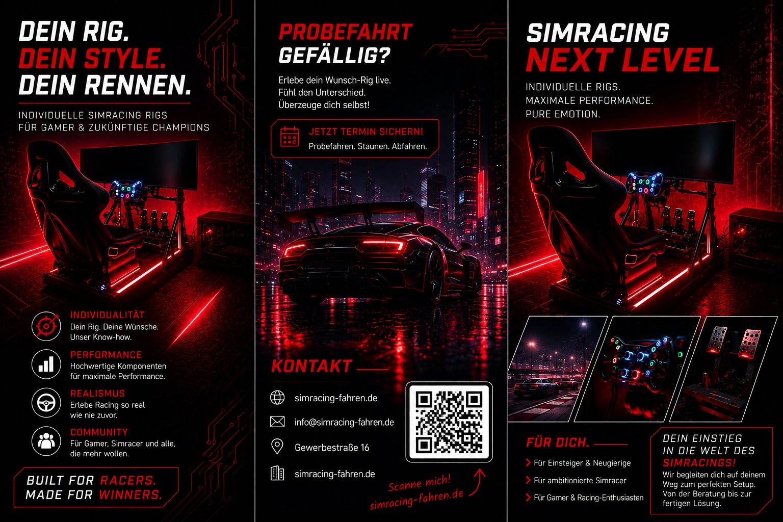 simracing-fahren.de Flyer